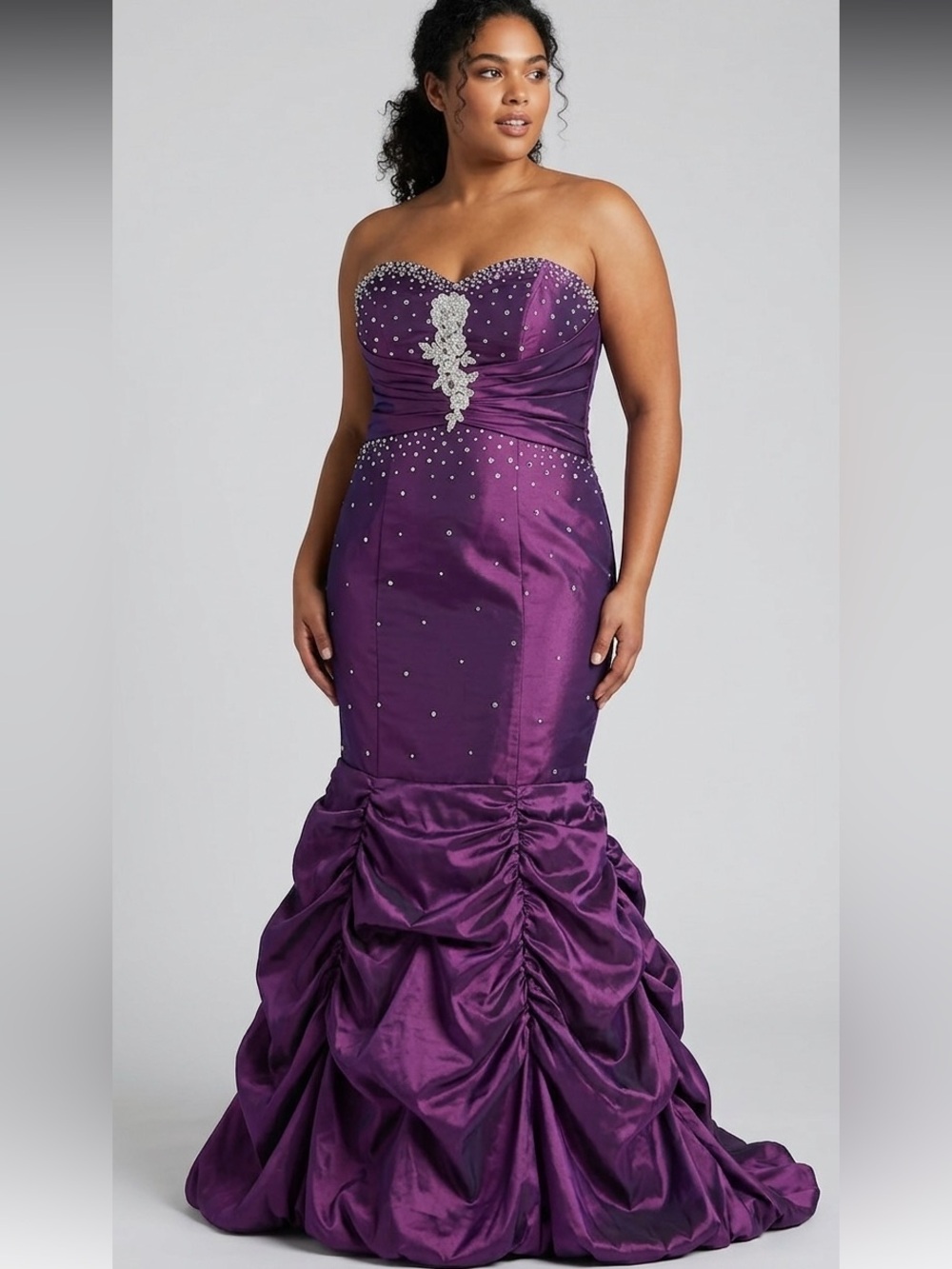 Purple Crystal Mermaid Ballgown Size 12-14